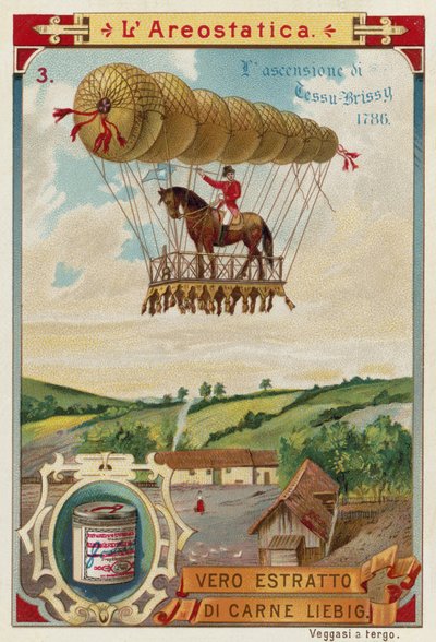 Ballonvlucht van Pierre Testu-Brissy te paard, 1786 door European School